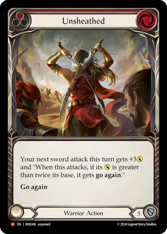 Card: Unsheathed (red)