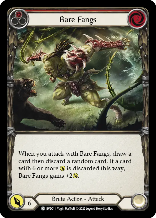 Card: Bare Fangs (red)
