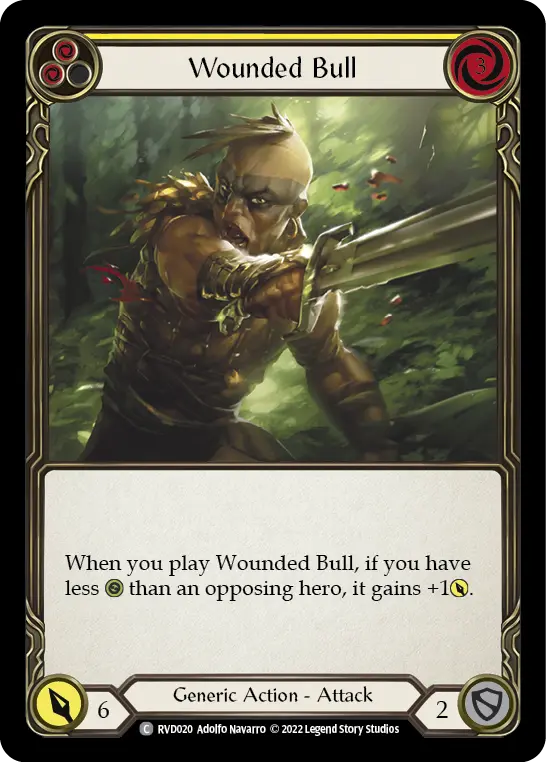 Card: Wounded Bull (yel)