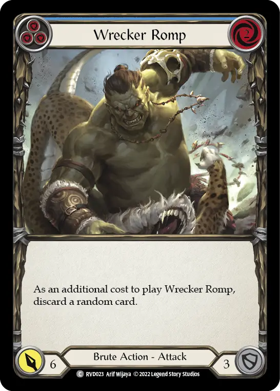 Card: Wrecker Romp (blu)