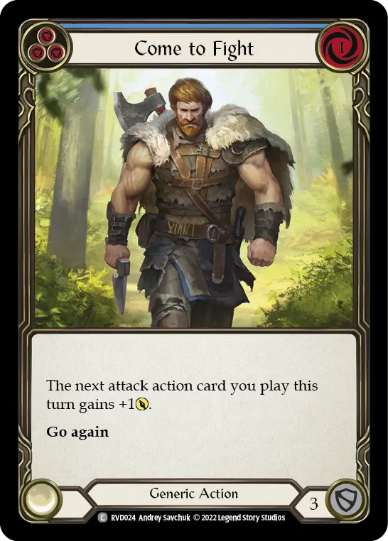Card: Come to Fight (blu)