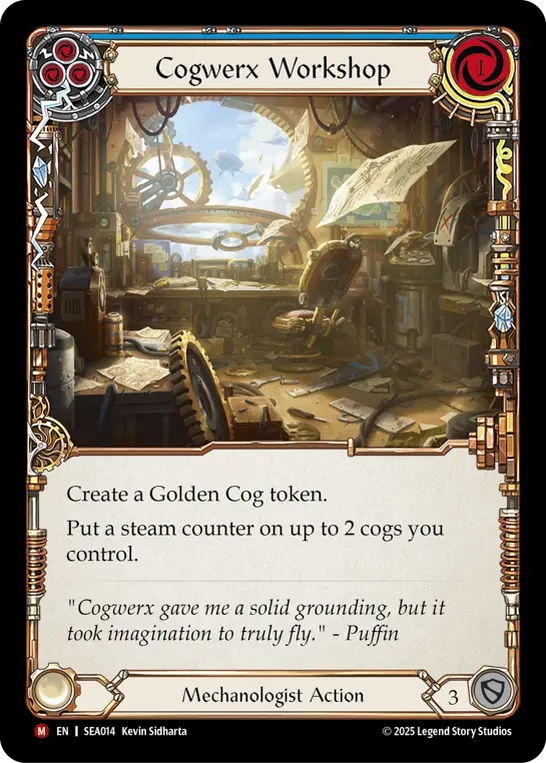 Image of the card for Cogwerx Workshop (Blue)