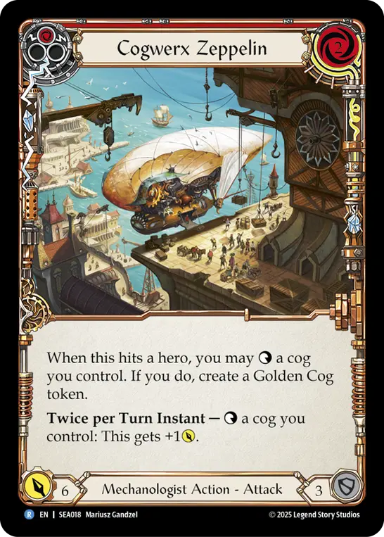 Image of the card for Cogwerx Zeppelin (Red)