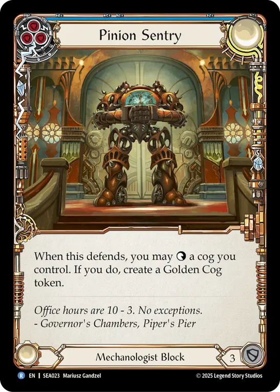 Image of the card for Pinion Sentry (Blue)