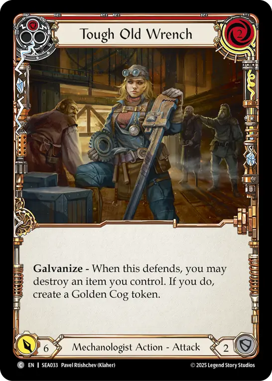 Card: Tough Old Wrench (red)