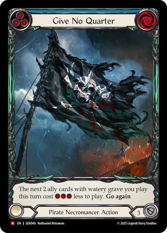 Card: Give No Quarter (blu)