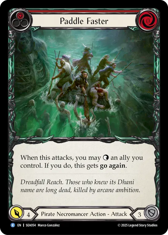 Card: Paddle Faster (red)