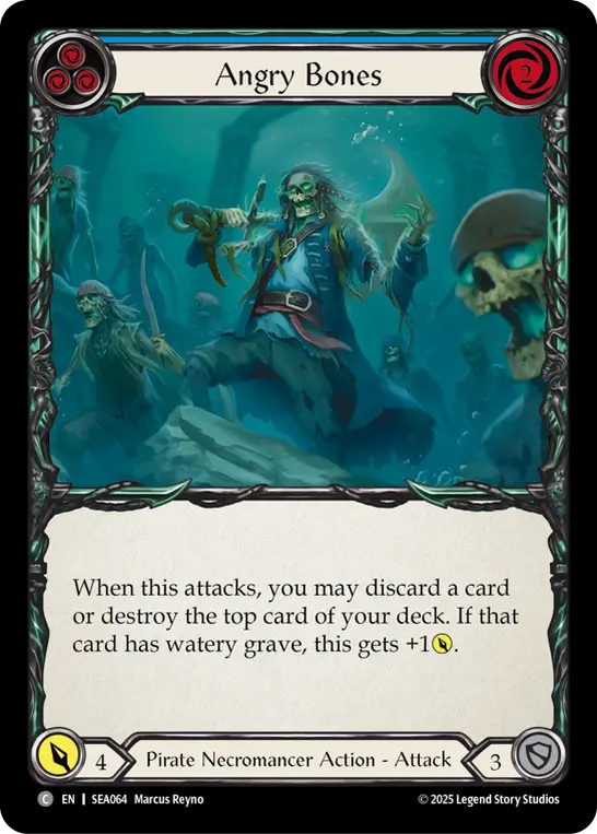 Card: Angry Bones (blu)