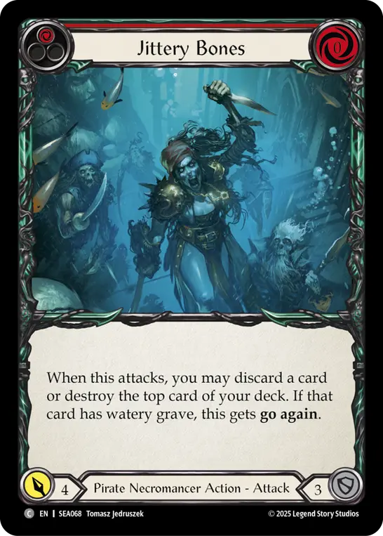 Card: Jittery Bones (red)