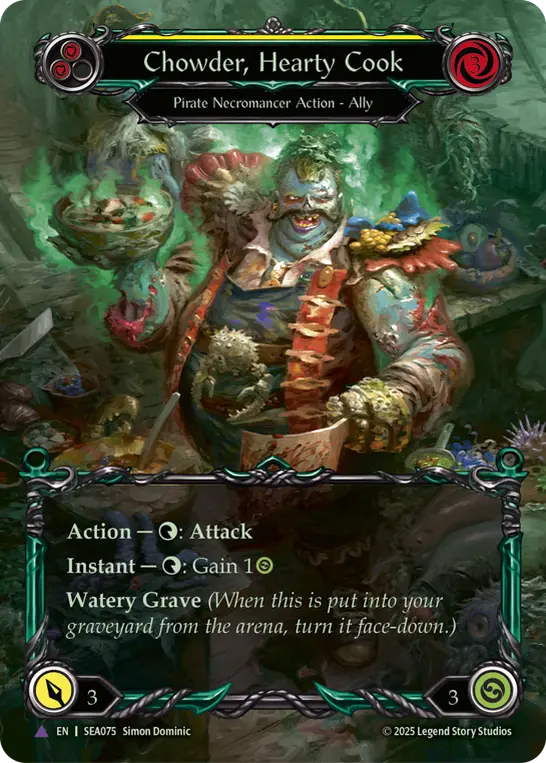 Card: Chowder, Hearty Cook (yel)
