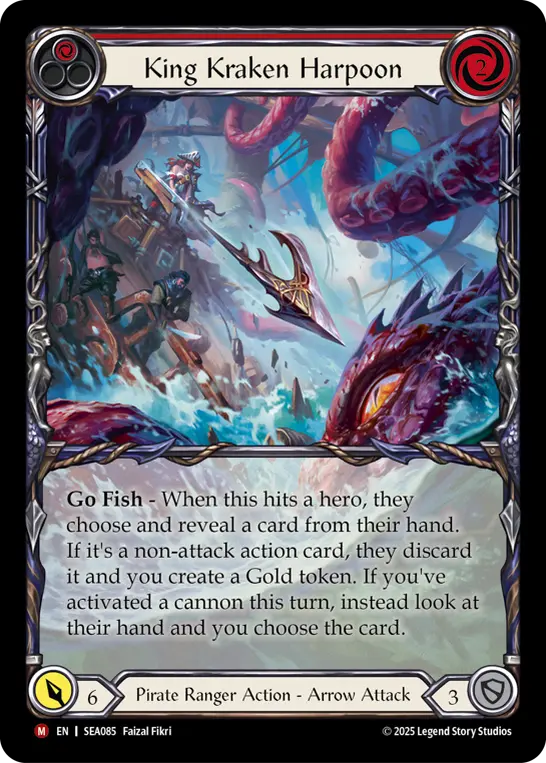 Card: King Kraken Harpoon (red)