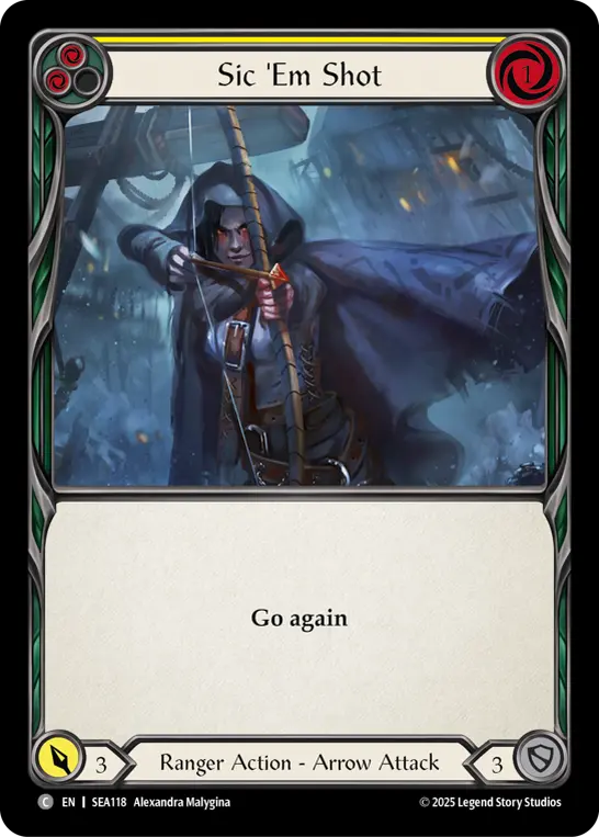 Card: Sic 'Em Shot (yel)