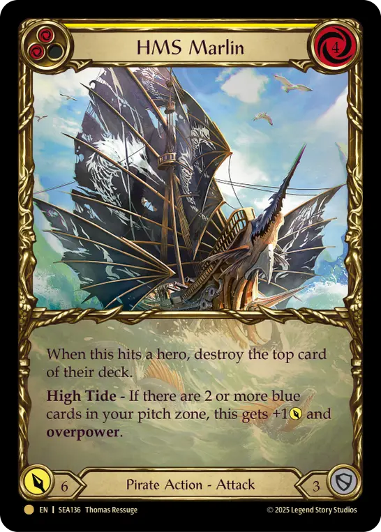 Card: HMS Marlin (yel)