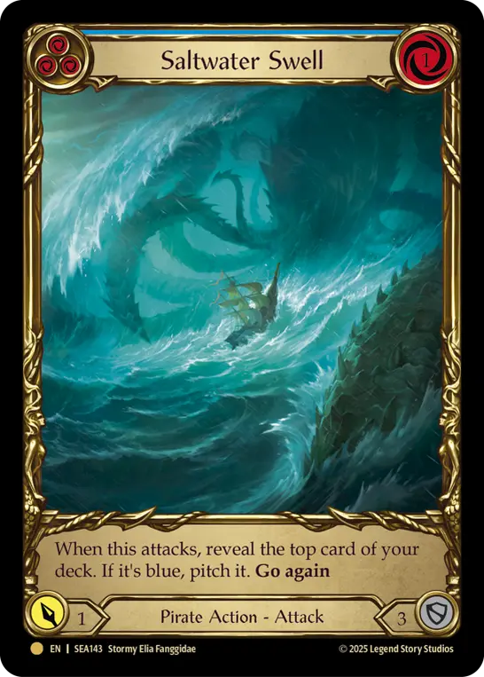 Card: Saltwater Swell (blu)