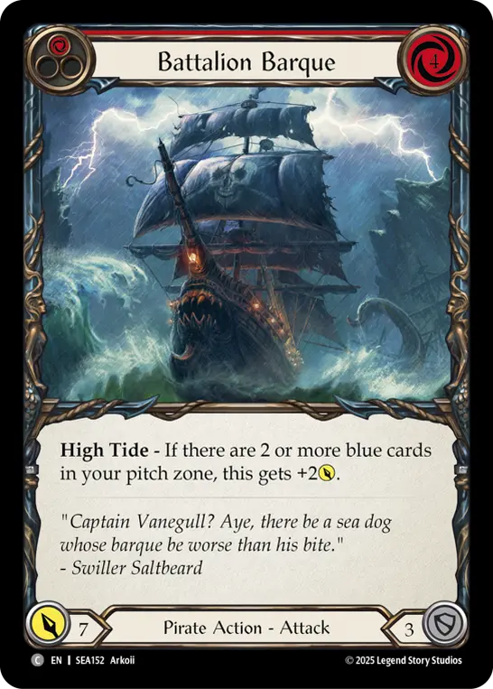 Image of the card for Battalion Barque (Red)
