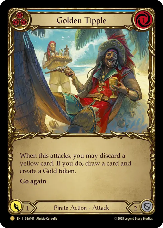Card: Golden Tipple (blu)