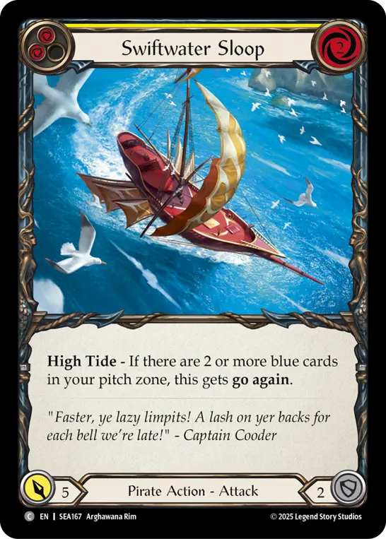 Card image of Swiftwater Sloop (Yellow)