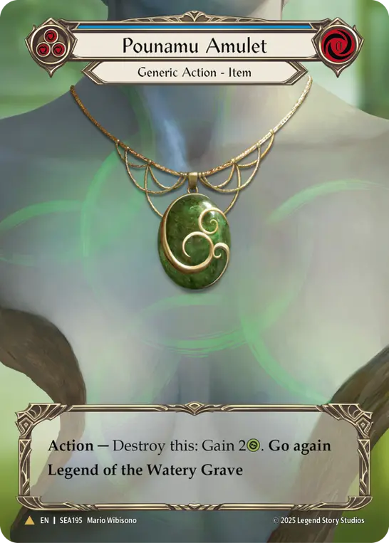 Card: Pounamu Amulet (blu)