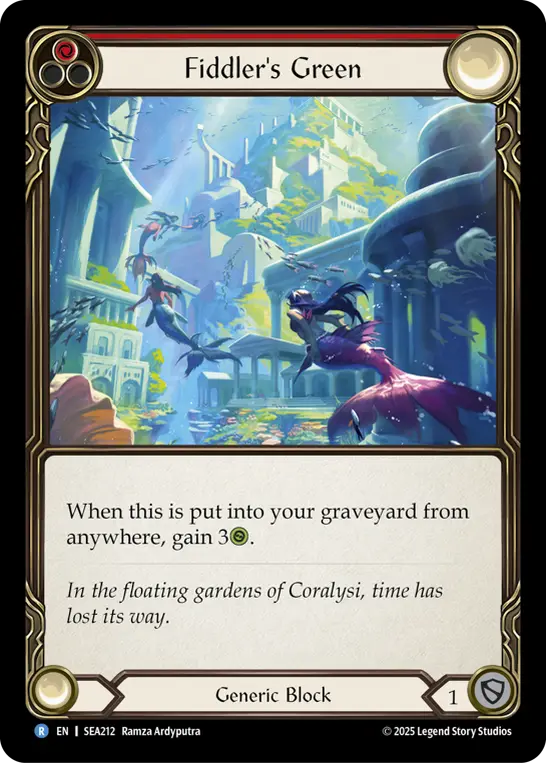 Card: Fiddler's Green (red)