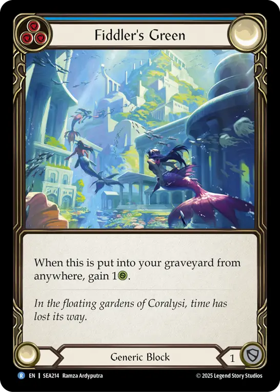 Card: Fiddler's Green (blu)