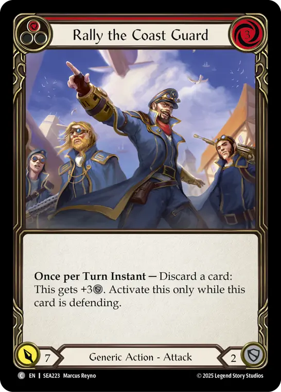 Image of the card for Rally the Coast Guard (Red)