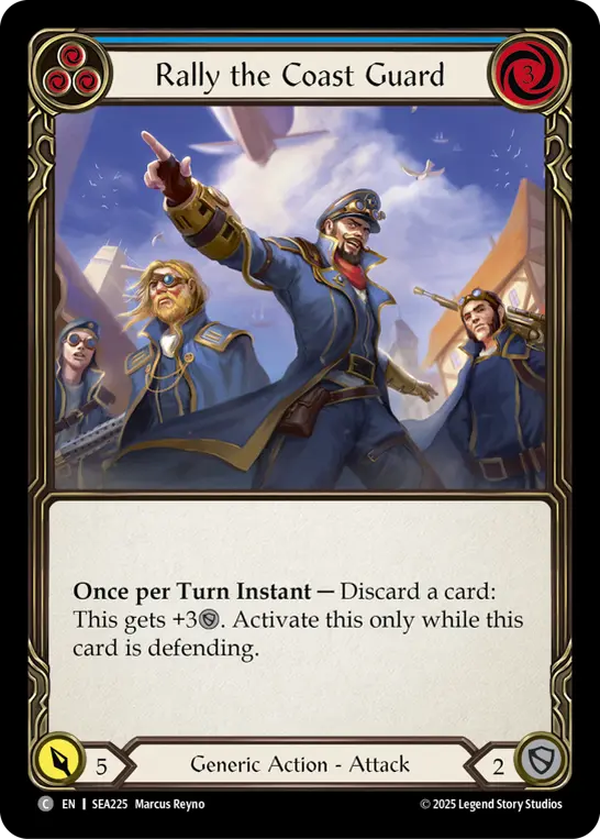 Card: Rally the Coast Guard (blu)