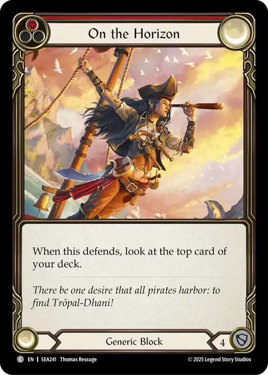 Card: On the Horizon (red)