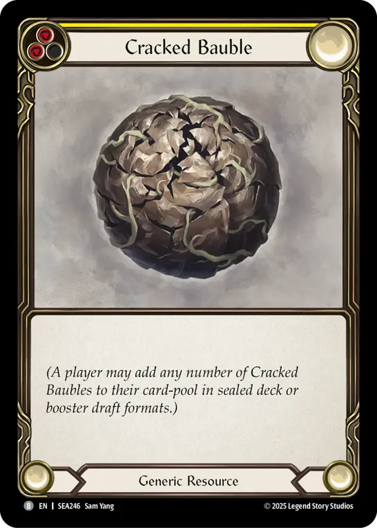 Card: Cracked Bauble (yel)