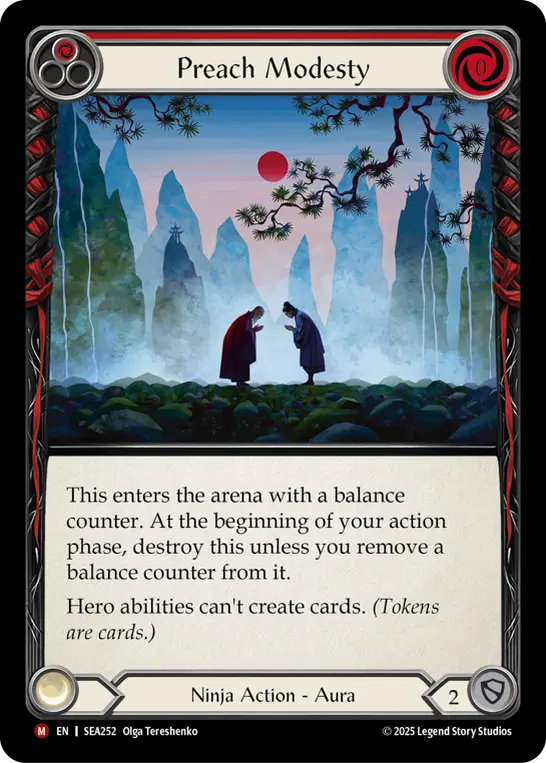Card: Preach Modesty (red)
