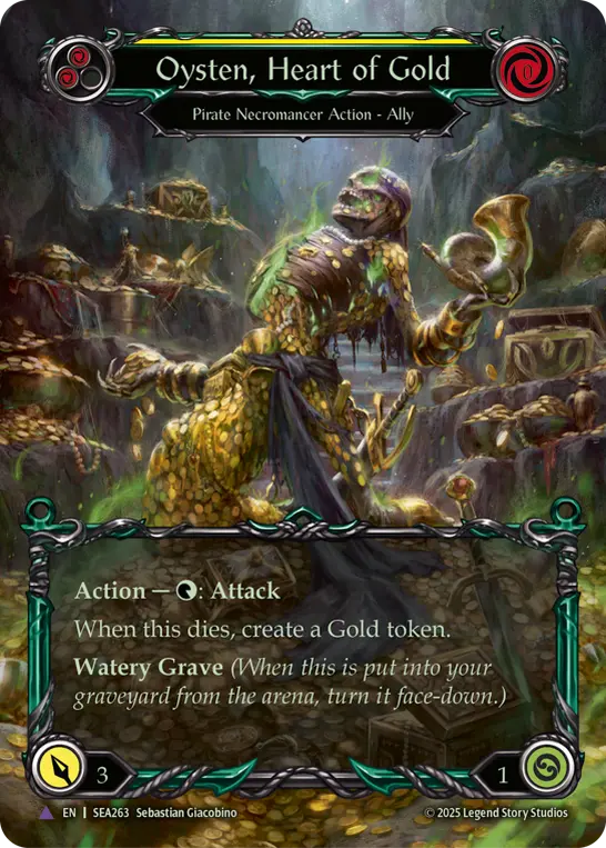 Card image of Oysten, Heart of Gold (Yellow)