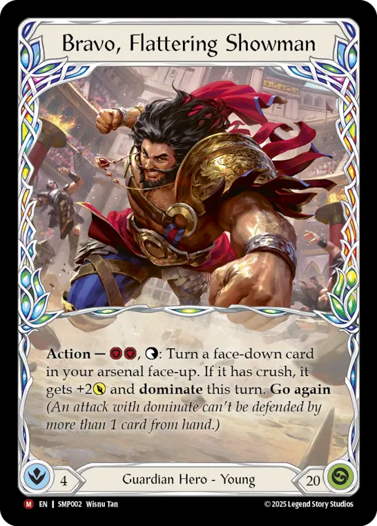 Card: Bravo, Flattering Showman