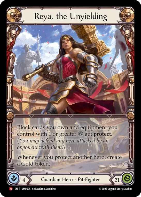 Card image of Reya, the Unyielding