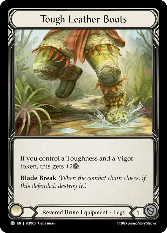 Card: Tough Leather Boots