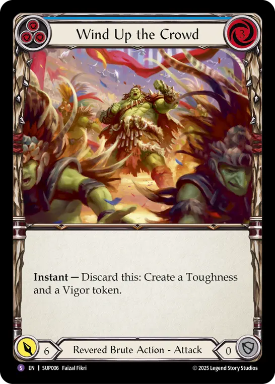 Card: Wind Up the Crowd (blu)