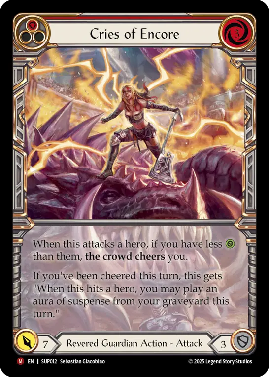 Card: Cries of Encore (red)