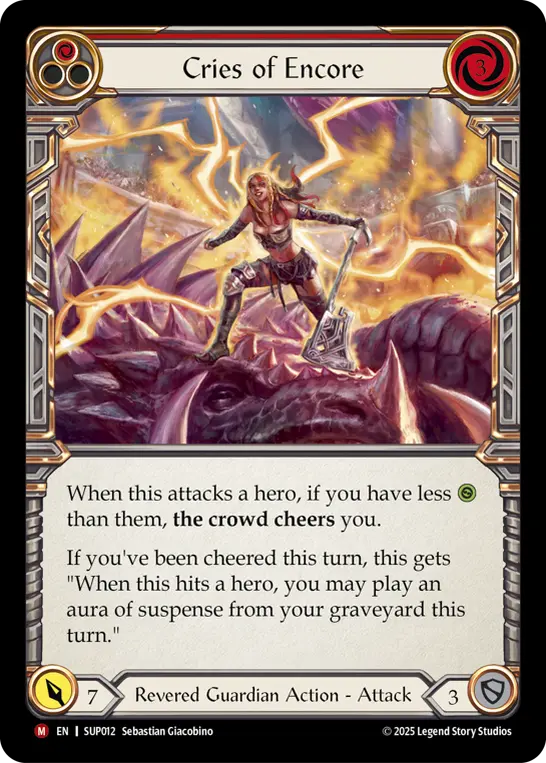 Card: Cries of Encore (red)