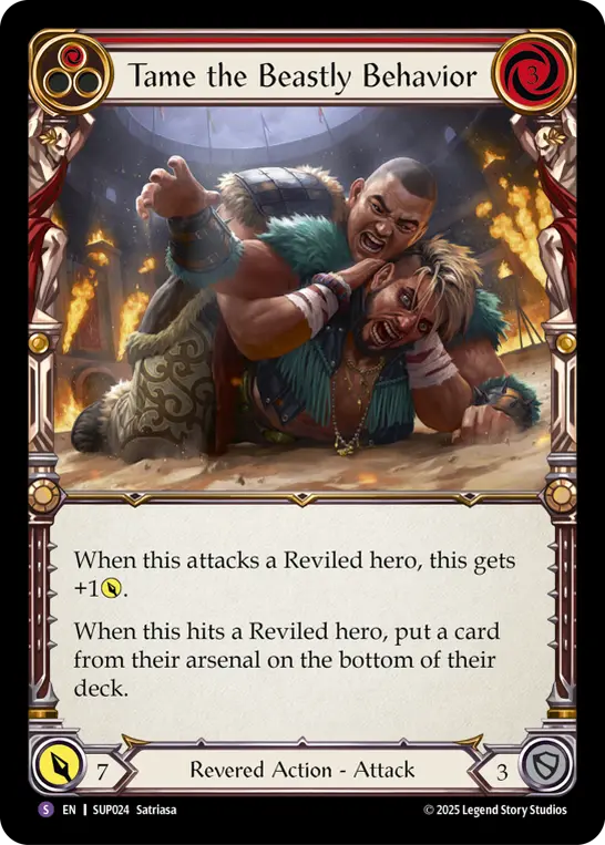 Card: Tame the Beastly Behavior (red)