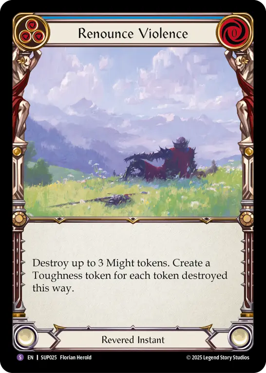 Card: Renounce Violence (blu)