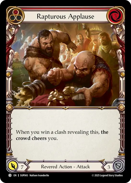 Card: Rapturous Applause (red)