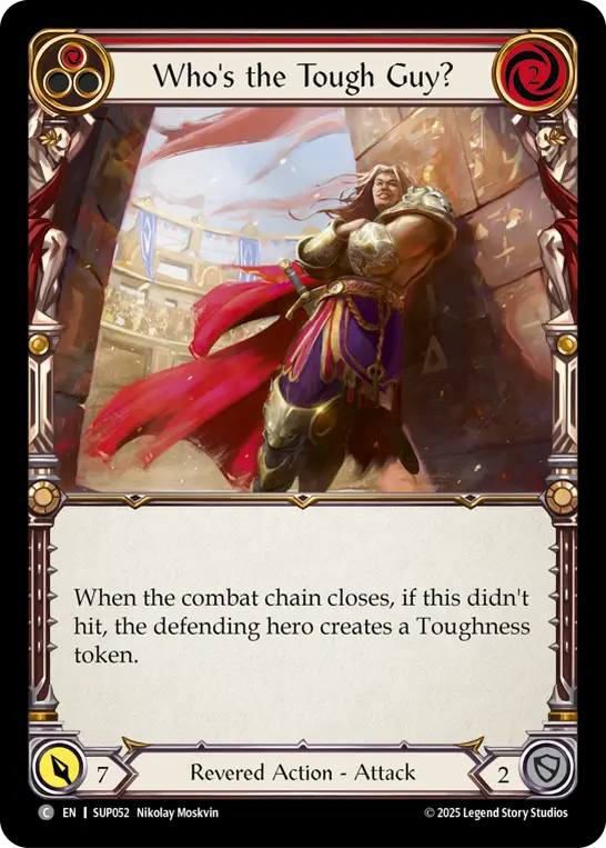 Card: Who's the Tough Guy? (red)