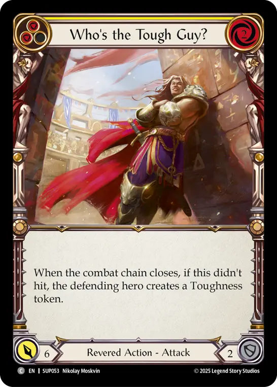 Card: Who's the Tough Guy? (yel)
