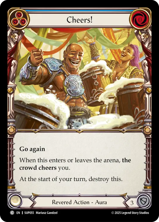 Card: Cheers! (blu)
