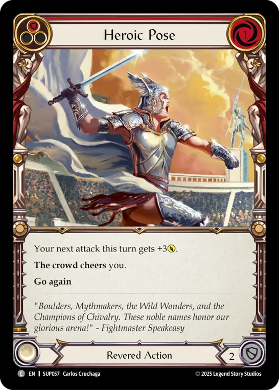 Card: Heroic Pose (red)