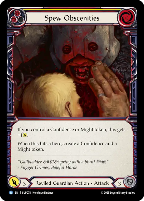 Card: Spew Obscenities (yel)