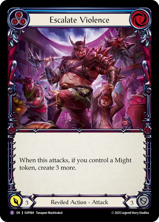 Card: Escalate Violence (blu)