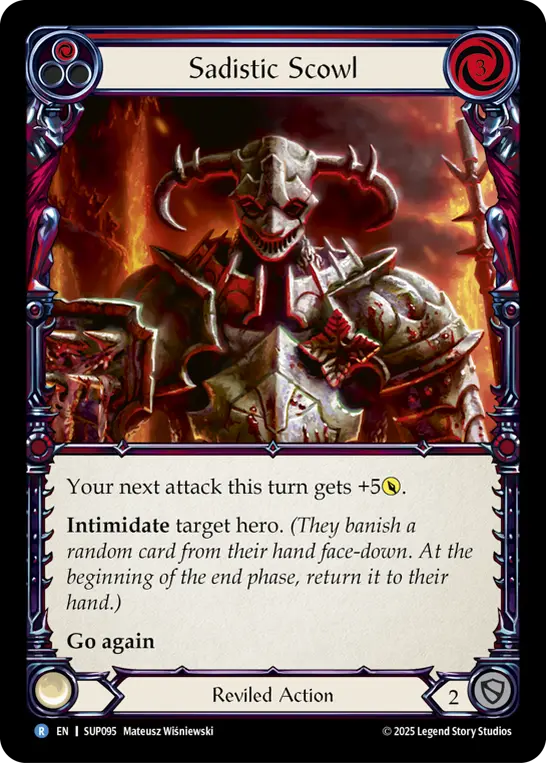 Card: Sadistic Scowl (red)