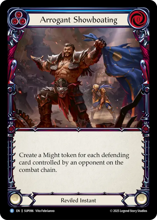 Card: Arrogant Showboating (blu)