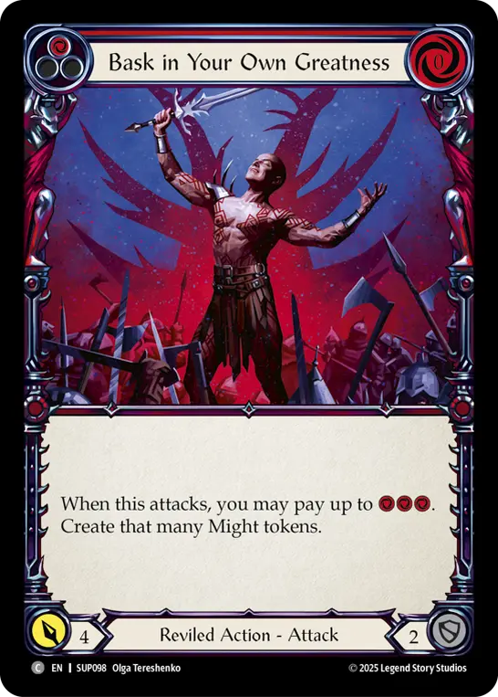 Card: Bask in Your Own Greatness (red)
