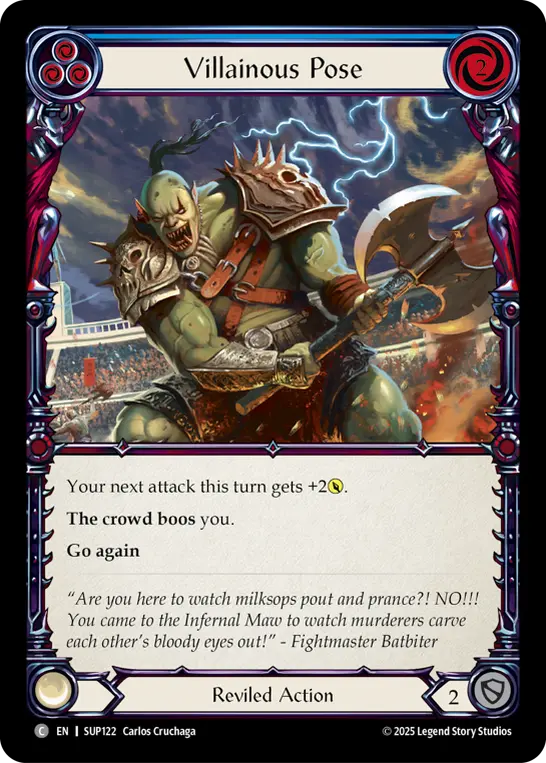 Card: Villainous Pose (blu)