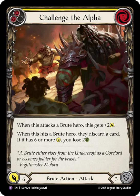 Card: Challenge the Alpha (yel)